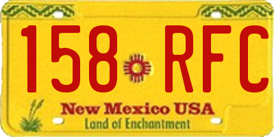 NM license plate 158RFC