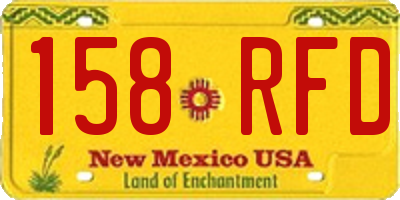 NM license plate 158RFD