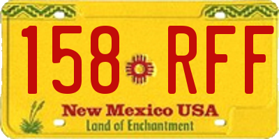 NM license plate 158RFF