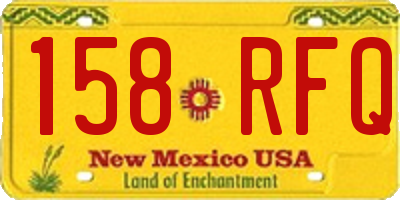 NM license plate 158RFQ