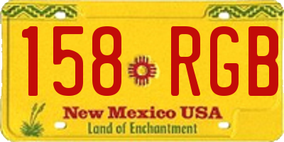 NM license plate 158RGB