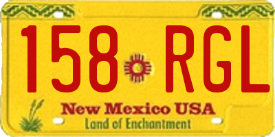NM license plate 158RGL
