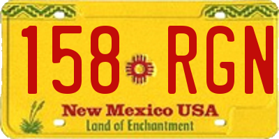 NM license plate 158RGN