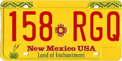 NM license plate 158RGQ