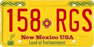 NM license plate 158RGS