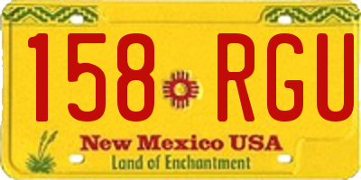 NM license plate 158RGU
