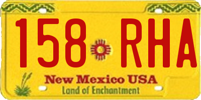 NM license plate 158RHA