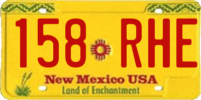 NM license plate 158RHE