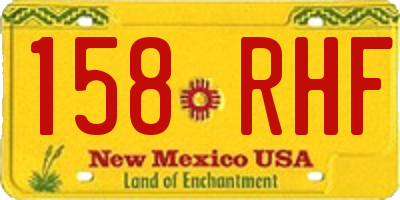 NM license plate 158RHF
