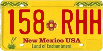 NM license plate 158RHH