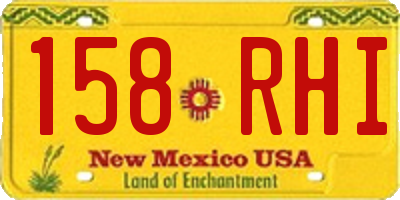 NM license plate 158RHI