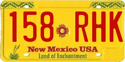NM license plate 158RHK
