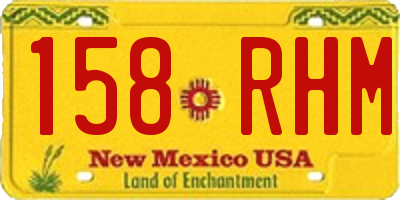 NM license plate 158RHM