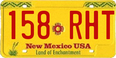 NM license plate 158RHT