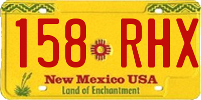 NM license plate 158RHX
