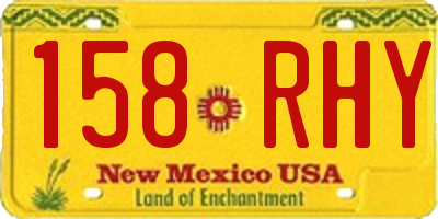 NM license plate 158RHY