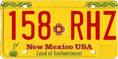 NM license plate 158RHZ