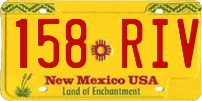 NM license plate 158RIV