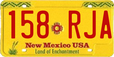 NM license plate 158RJA