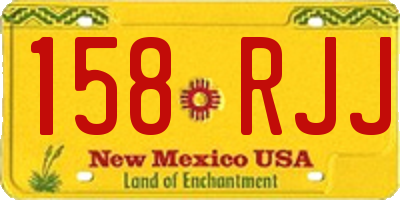 NM license plate 158RJJ