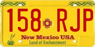 NM license plate 158RJP
