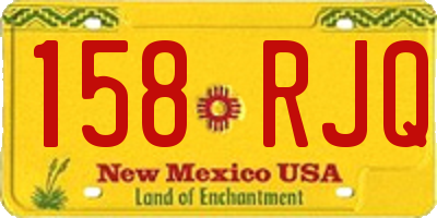 NM license plate 158RJQ