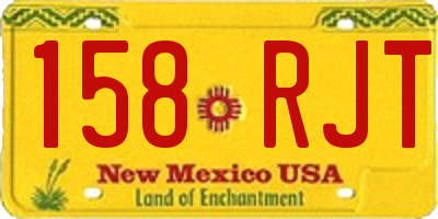 NM license plate 158RJT
