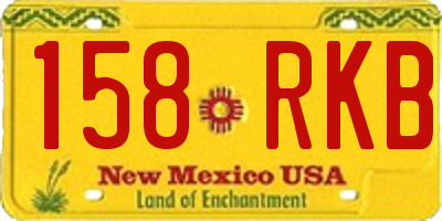 NM license plate 158RKB