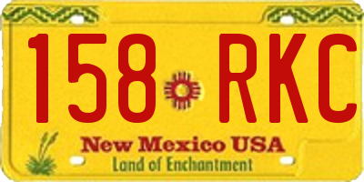 NM license plate 158RKC