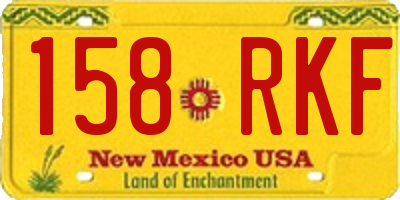 NM license plate 158RKF