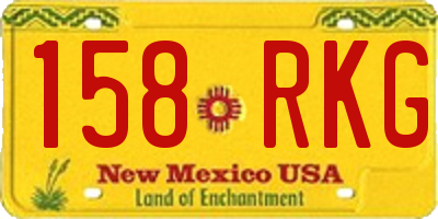 NM license plate 158RKG