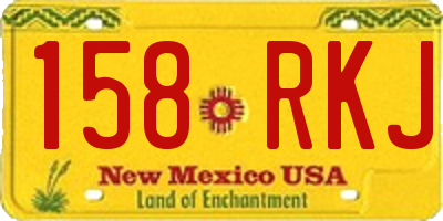 NM license plate 158RKJ