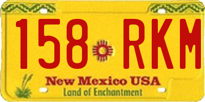 NM license plate 158RKM