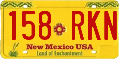 NM license plate 158RKN