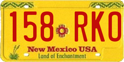 NM license plate 158RKO