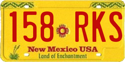 NM license plate 158RKS