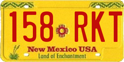 NM license plate 158RKT