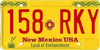 NM license plate 158RKY