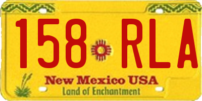 NM license plate 158RLA