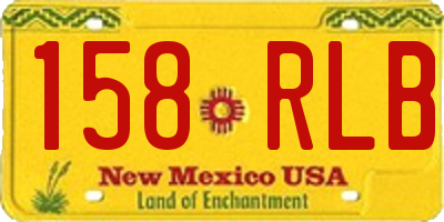 NM license plate 158RLB
