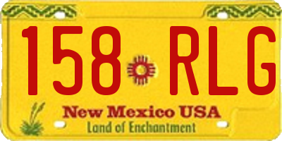 NM license plate 158RLG