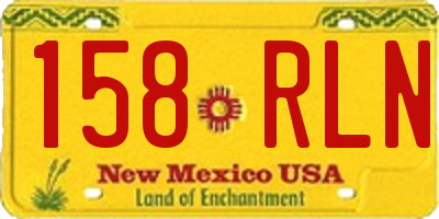 NM license plate 158RLN