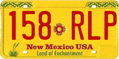 NM license plate 158RLP