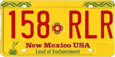 NM license plate 158RLR