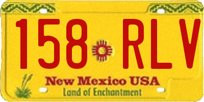 NM license plate 158RLV