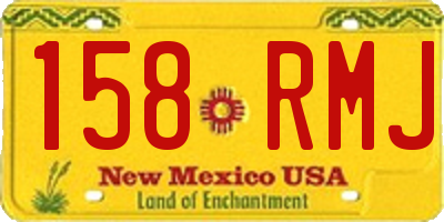 NM license plate 158RMJ