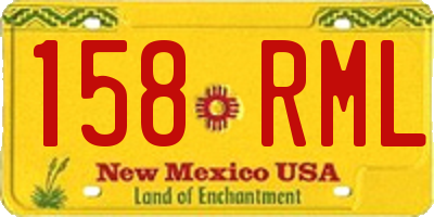 NM license plate 158RML