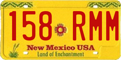 NM license plate 158RMM