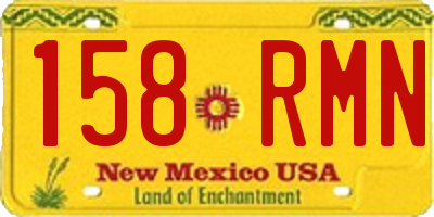 NM license plate 158RMN