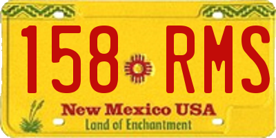 NM license plate 158RMS